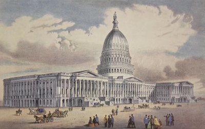 Campidoglio degli Stati Uniti - Washington, D.C., pub. 1865, Currier & Ives da American School